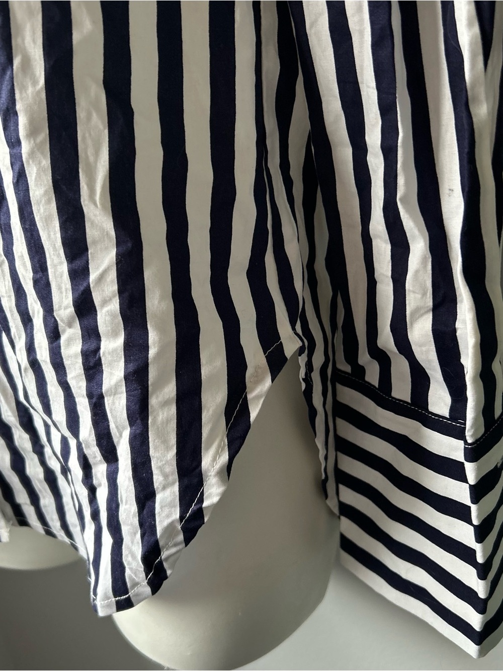 NWT Anself Off The Shoulder Stipulated Button Up Blouse - Picture 7 of 10